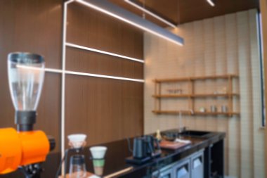 Çatı katı tarzı kahve dükkanı iç dekorasyon, stok fotoğrafı.