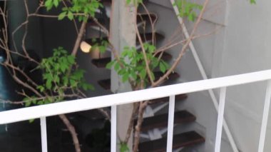 Minimum tavan arası tarzı kahve dükkanı dekorasyonu, stok görüntüleri