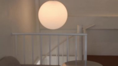 Minimal loft style coffee shop decoration, stock footage