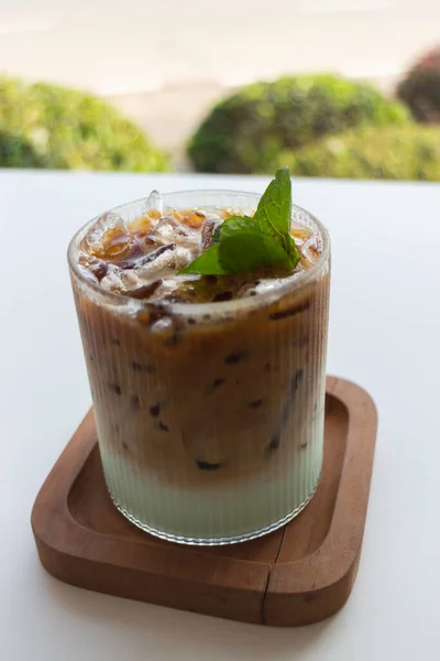 Glass Iced Coffee Stock Photo — 图库照片