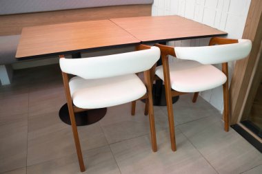 Minimal style decoration of coffee shop, stock photo
