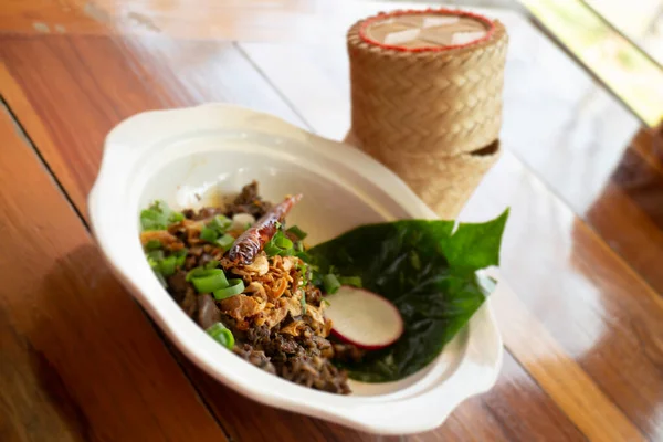 Thai Spicy Minced Pork Salad Stock Photo — Stock Photo, Image