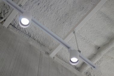 Minimal white style decoration of tea shop, stock photo