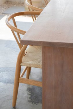 Minimal white style decoration of tea shop, stock photo