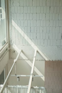 Minimal white style decoration of tea shop, stock photo
