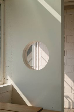 Minimal white style decoration of tea shop, stock photo