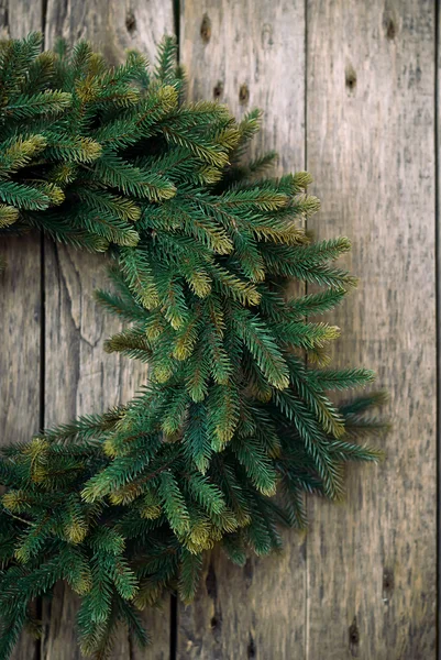Πράσινο χριστουγεννιάτικο στεφάνι — Φωτογραφία Αρχείου