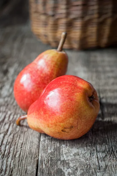 Simple Composition with Two Red Pears — Stock Photo, Image