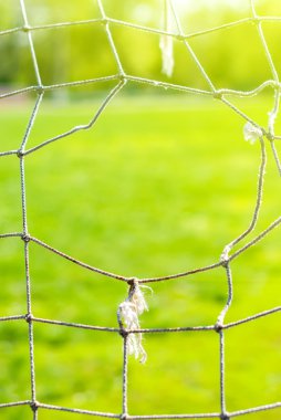 eski bir futbol çizgilerini kapısı, arka delik