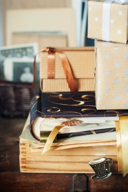 başka bir malzeme ile eski Albümler