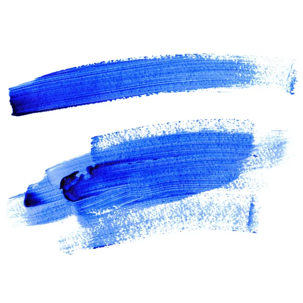 Sporen van lijnen met blauwe verf — Stockfoto