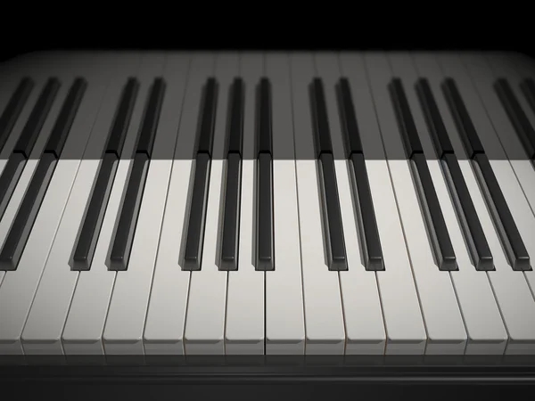Teclas blancas y negras del piano —  Fotos de Stock