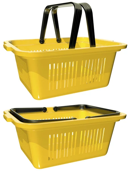 Plastic basket for shopping — Stock Photo, Image