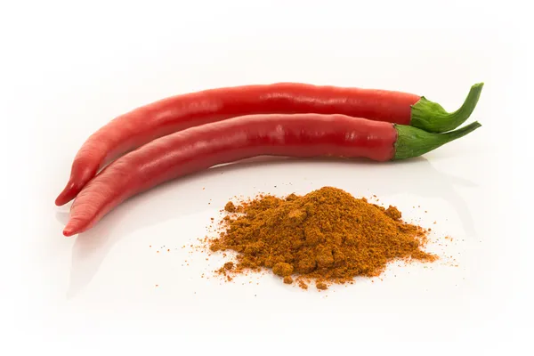 Röd chili peppar eller cayennepeppar — Stockfoto