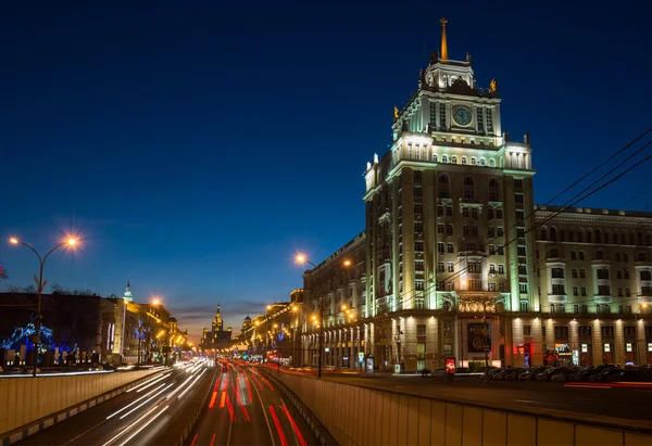 Moscow Evening. View on Garden Ring — Stock Photo, Image