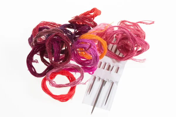 Espetos de fios coloridos de bordado - muline — Fotografia de Stock