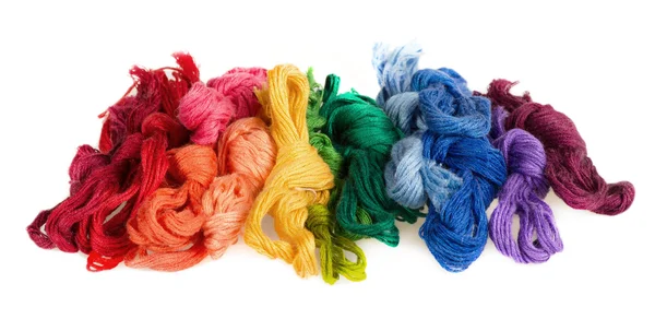 Espetos de fios coloridos de bordado - muline — Fotografia de Stock