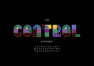 Biçimlendirilmiş denetim yazı tipi, vektör illüstrasyonu