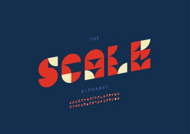 Biçimlendirilmiş alfabe yazı tipi, vektör illüstrasyonu