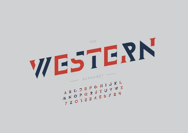 Stilisiertes Westliches Alphabet Schrift Vektorillustration — Stockvektor
