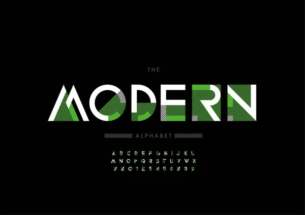 Stylized Modern Alphabet Font Vector Illustration — Stock Vector