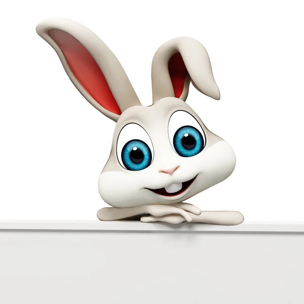 Coniglietto con segno bianco — Foto Stock