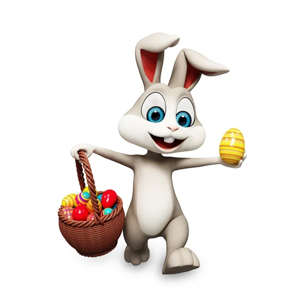 Bunny with big egg — Stock Photo, Image