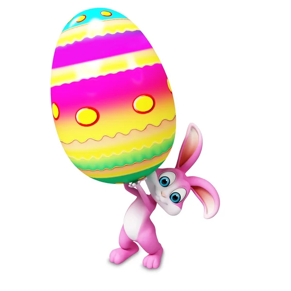 Zajíček s vejci — Stock fotografie