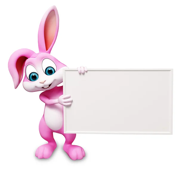 Beyaz işareti ile tavşan — Stok fotoğraf