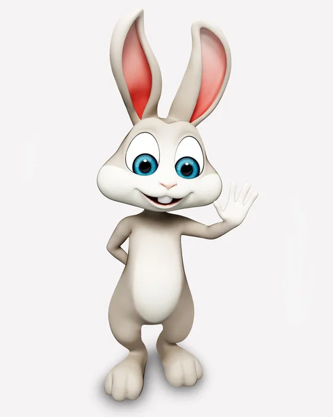 Bunny met witte bord — Stockfoto
