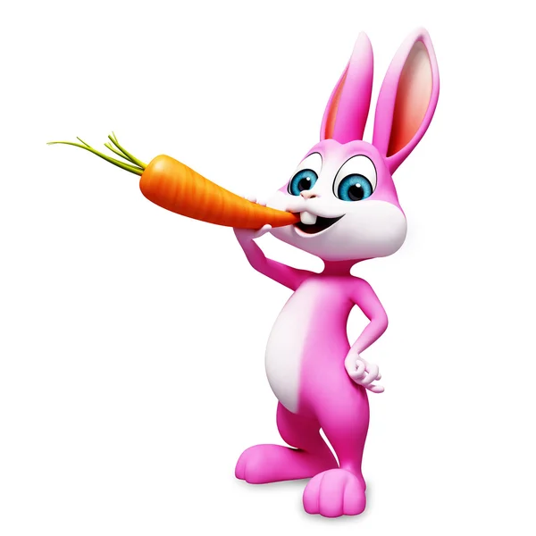 Conejito con zanahoria —  Fotos de Stock