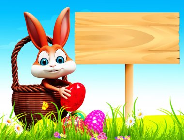 Bunny ile tahta işaret