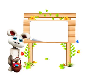 Posterli mutlu tavşan