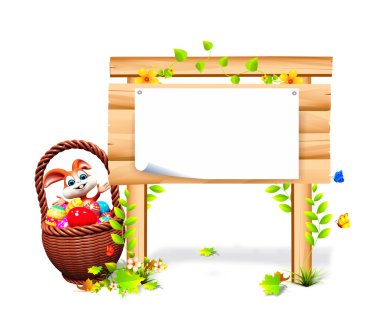 Posterli mutlu tavşan