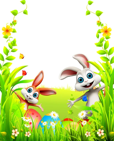 Happy easter bunnies — Stock Photo, Image