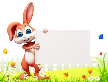 Posterli mutlu tavşan