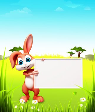 Posterli mutlu tavşan