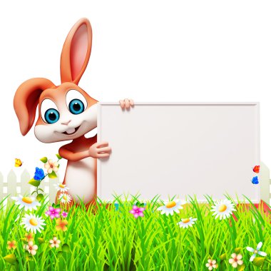 Posterli mutlu tavşan