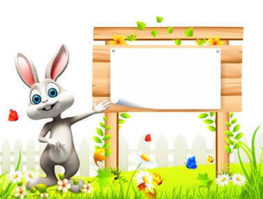 Posterli mutlu tavşan