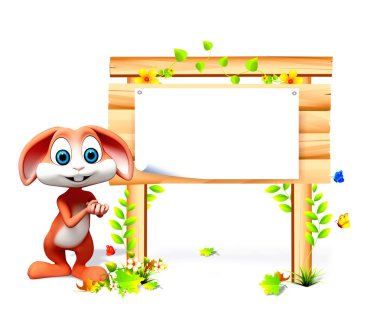 Posterli mutlu tavşan