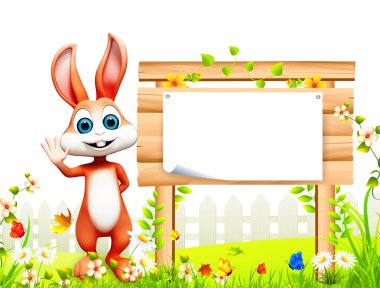 Posterli mutlu tavşan