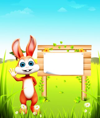 Posterli mutlu tavşan