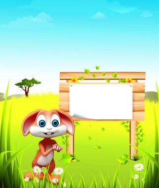 Posterli mutlu tavşan