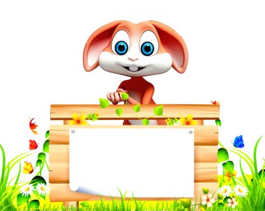 Posterli mutlu tavşan