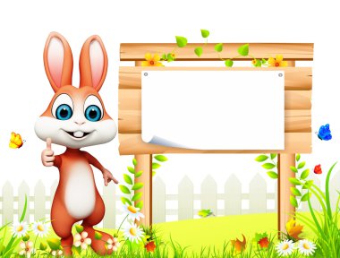 Posterli mutlu tavşan