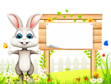 Posterli mutlu tavşan