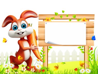 Posterli mutlu tavşan