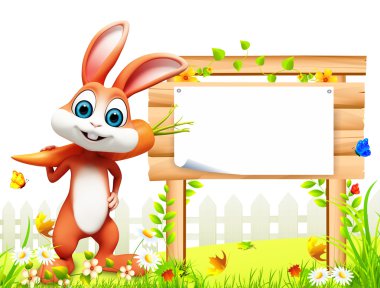 Posterli mutlu tavşan