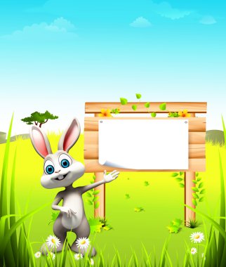 Posterli mutlu tavşan