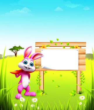 Posterli mutlu tavşan